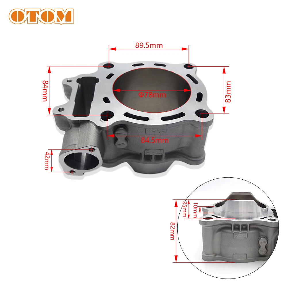 OTOM Motorcycle Dirt Bike Engine Parts CRF250X CRF250R 78mm Cylinder Block For HONDA CRF 250