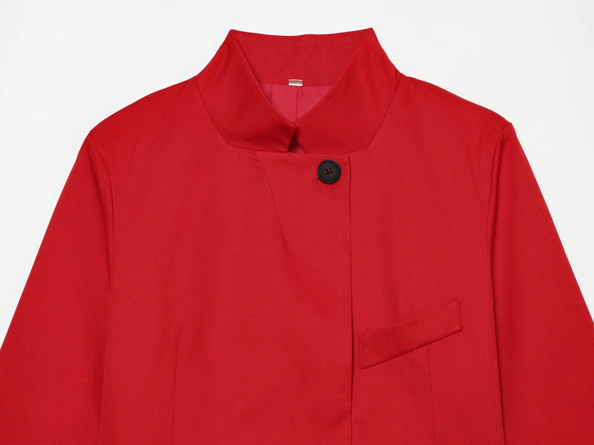 KONDALA Damen High-Street Roter Kurzer Blazer Eleganter Schicker Kurzarm-Blazer Neu 2026 Sommer Trendiger Freizeit-Blazer für Frauen – Detail 5