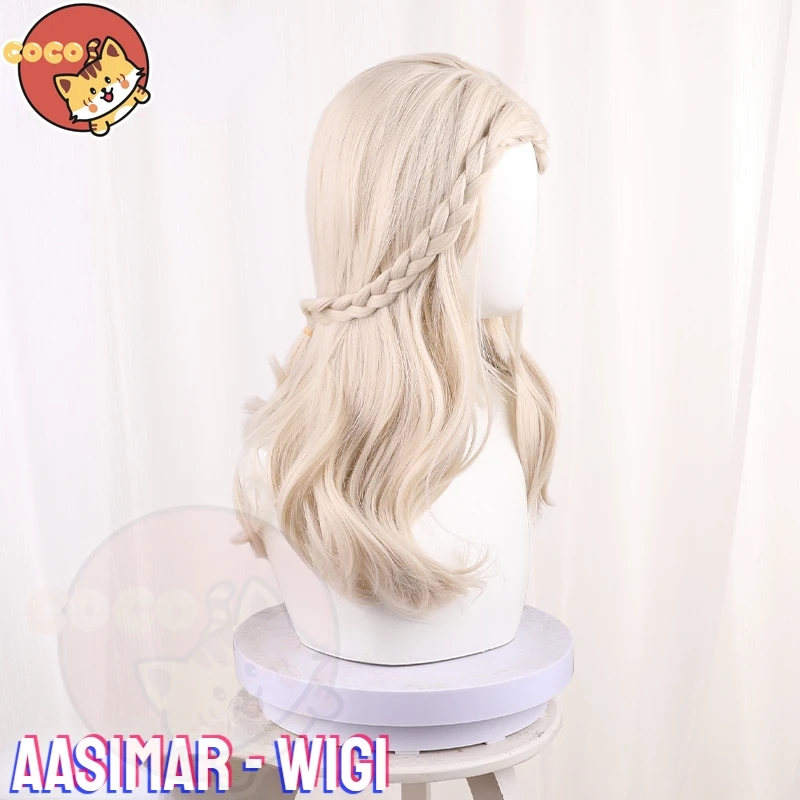 Aasimar Cosplay Wig Game Identity V Psychologist Aasimar Cosplay Psychologist Wig 60cm Gold White Cosplay Wig CoCos