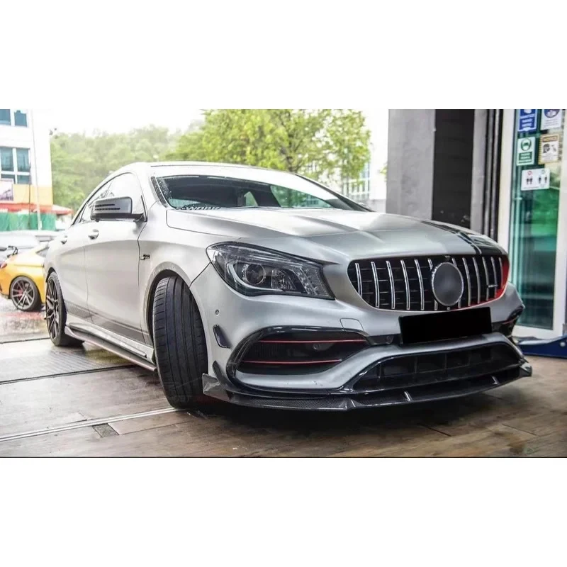 

Sturdy B Style Carbon Fiber Front Bumper Lip For W117 CLA 2017-2019 Front Sp