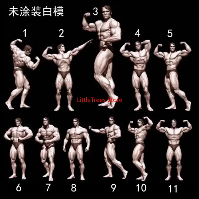 1/24 75mm  Resin Model Arnold Schwarzenegg Body Building Figurine Sculpture Unpainted 1/24 7.5cm Figurine 1214