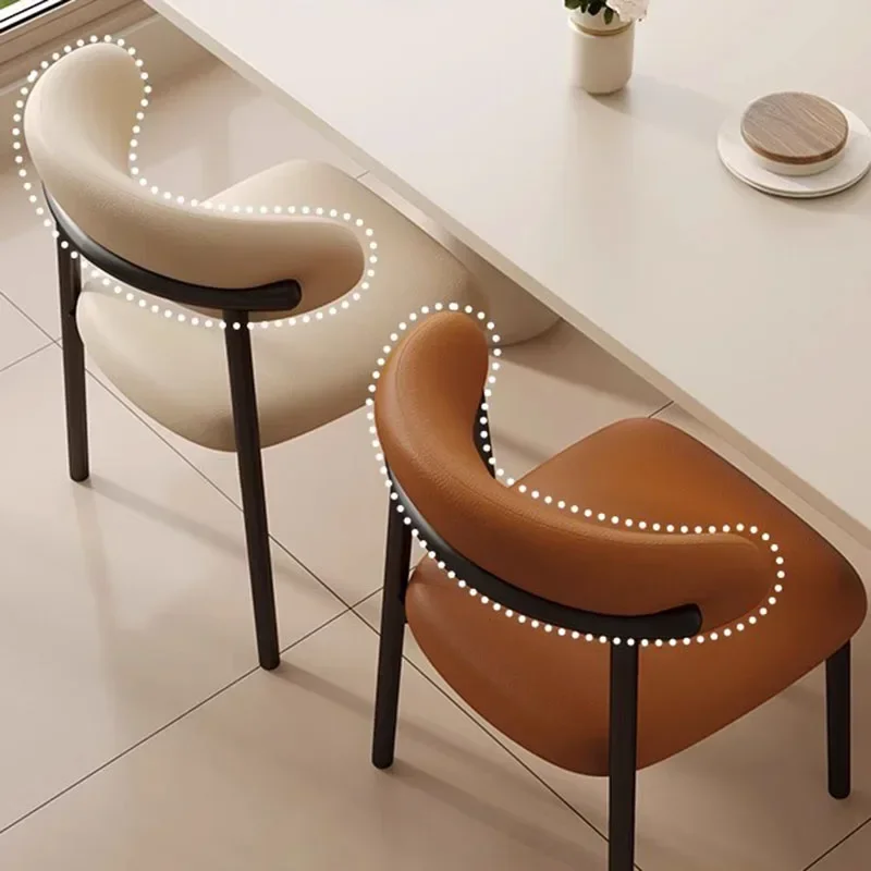 Italienische minimalist ische zu Hause Esszimmer Rückenlehne Esszimmers tuhl Luxus Senior Wohnzimmer Schlafzimmer Silla Comedor Freizeit Make-up Hocker