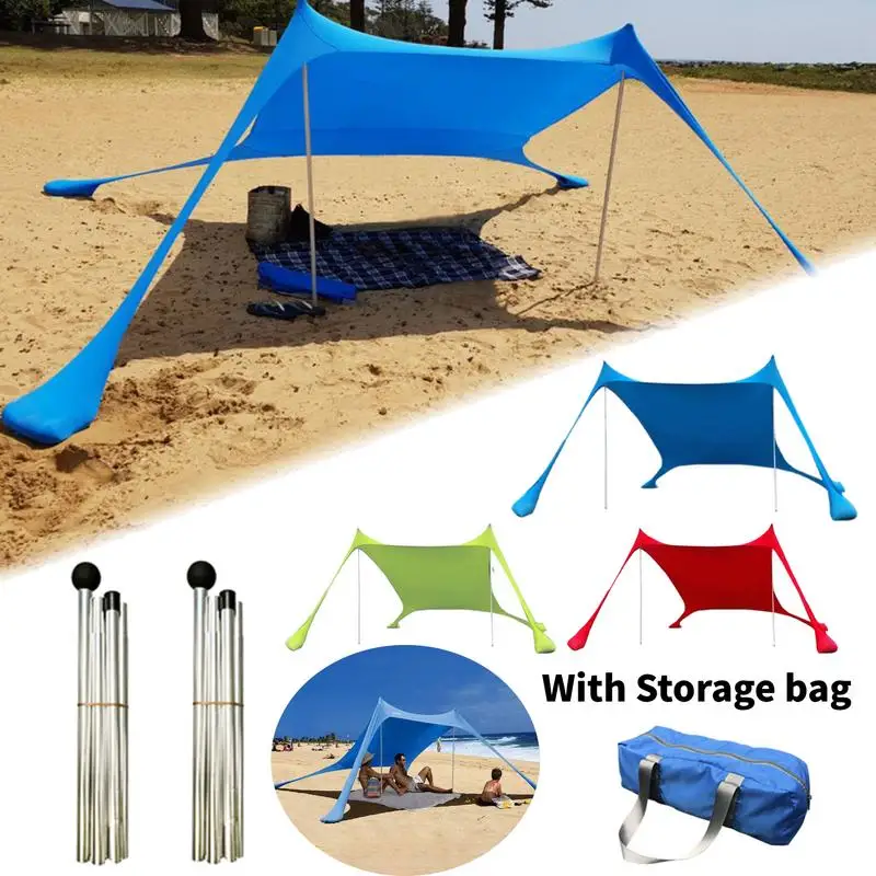 Portable Sun shade Family Travel camping Beach tent  Windproof UPF50+ Sunshade Beach Umbrella With Carrying Bag Camping supplies