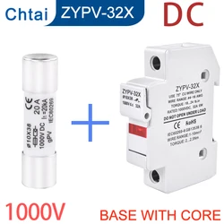 Dc fuse PV Solar 10*38mm DC1000V with LED indicator 1P Base 15A 20A 25A 32A 10/14*85 DC1500V Photovoltaic system protection gpV