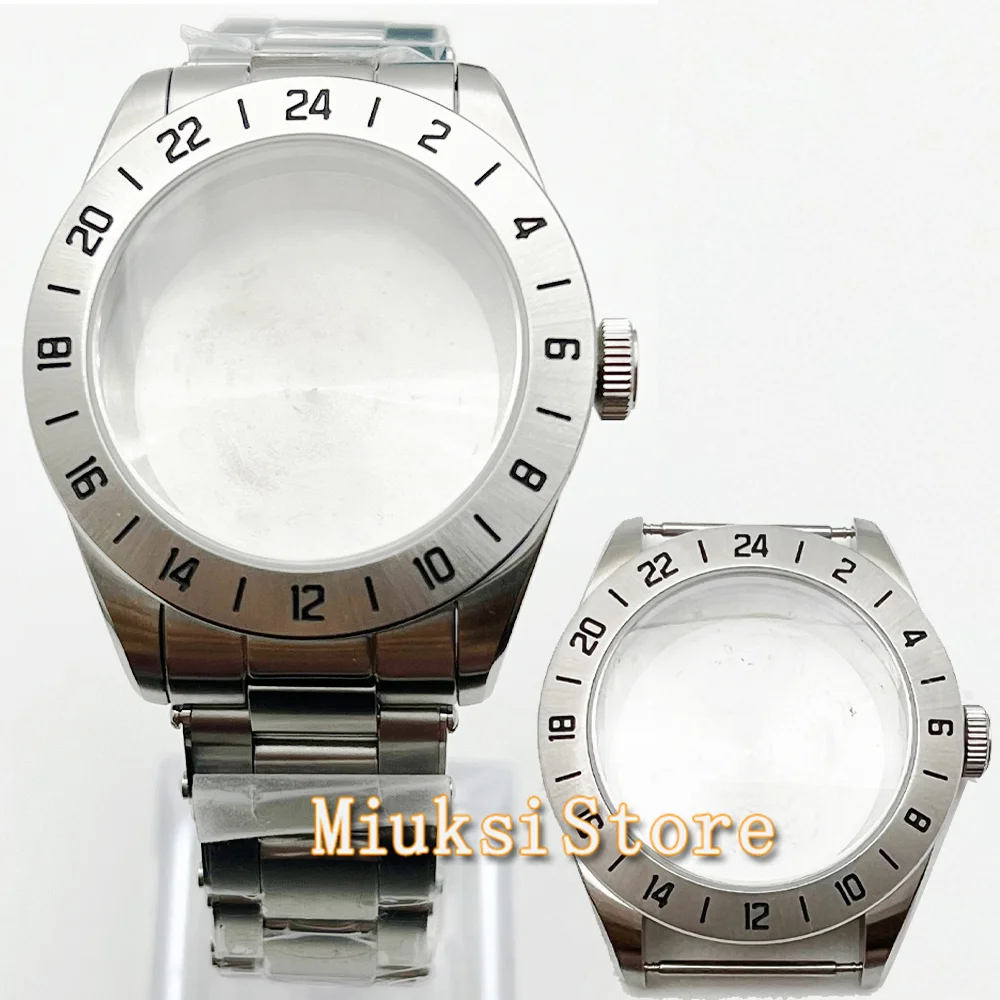 

NH35 39mm Watch Case Solid Stainless Steel Domed Sapphire Glass For NH35 NH36 Watches Movement Accessories Part