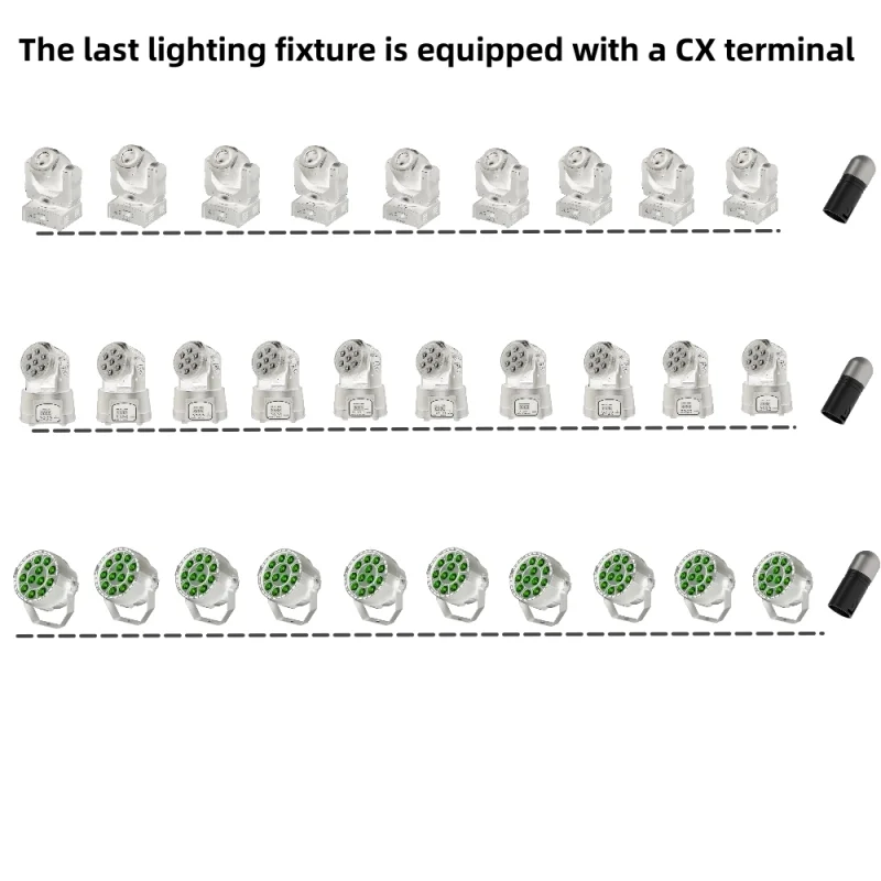 DMX512 terminator XLR 3 Pin DMX Terminator 120 Ohm usa 2 pezzi di apparecchi di illuminazione per palcoscenici KTV