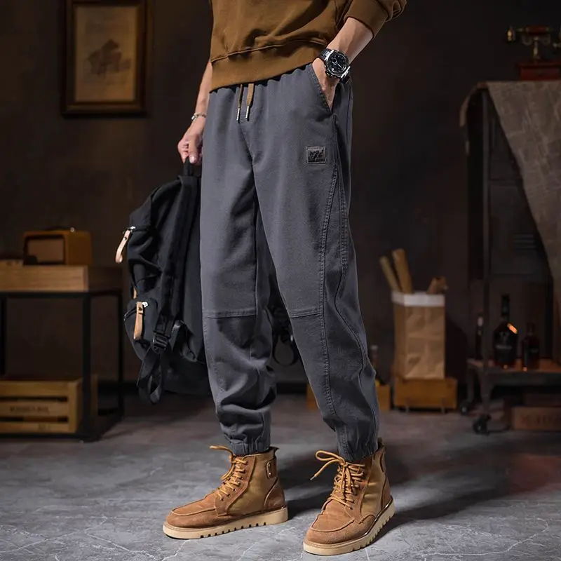 

Мужские брюки-карго для активного отдыха в американском стиле, модные повседневные брюки свободного кроя для весны и осени