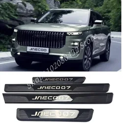 For CHERY JAECOO J7 2023 2024 Car Accessories 4pcs/Lot ABS Stainless Steel Door Sill Pedal Scuff Plate