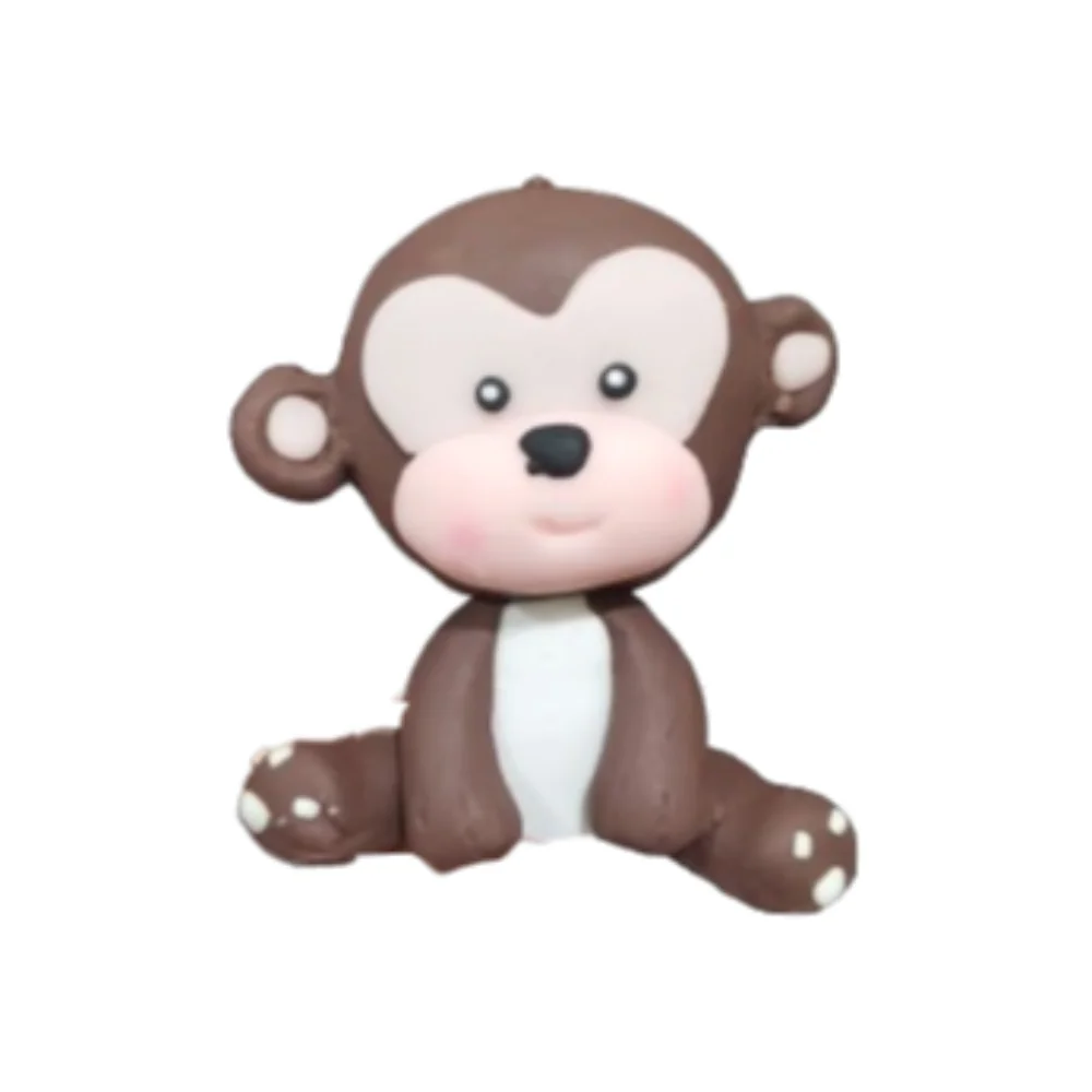 

3D Jungle Animals Cake Toppers Cute Elephant Giraffe Lion Monkey Cake Topper Animal Theme Soft Cake Decoration