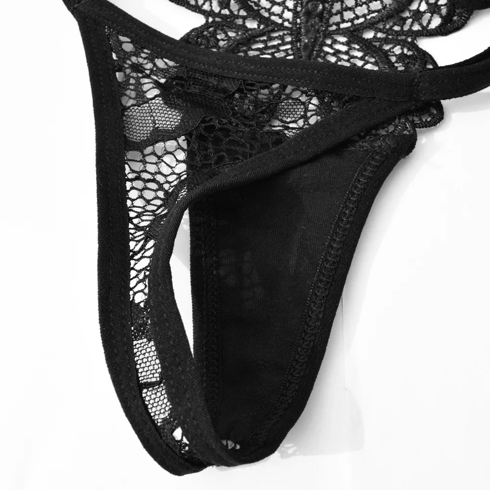 New G String Sexy women\'s underwear butterfly embroidery transparent sexy panties  Thong female lace temptation low-waist briefs