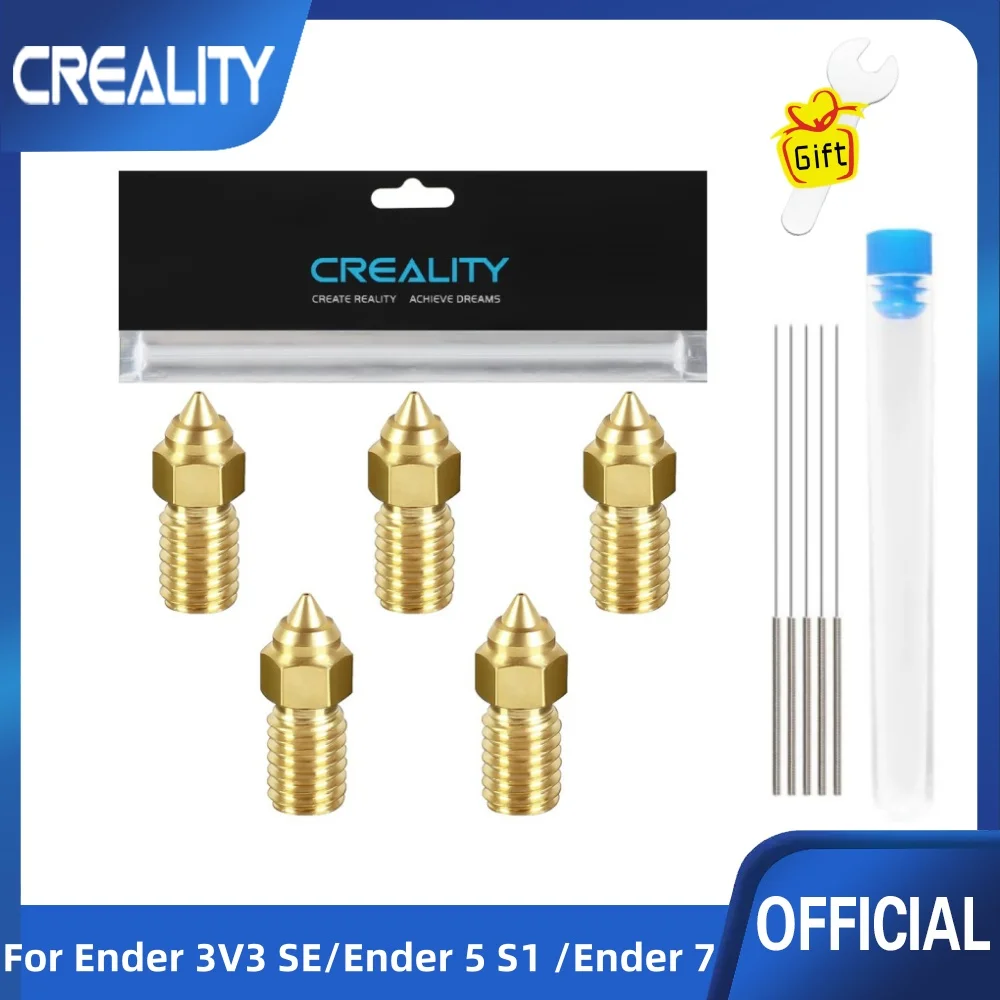 

Creality Original Ender 3 V3 SE Brass Nozzle Kit, High-Speed Brass Nozzles for Ender 3 V3 SE, Ender 5 S1, Ender 7 3D Printer