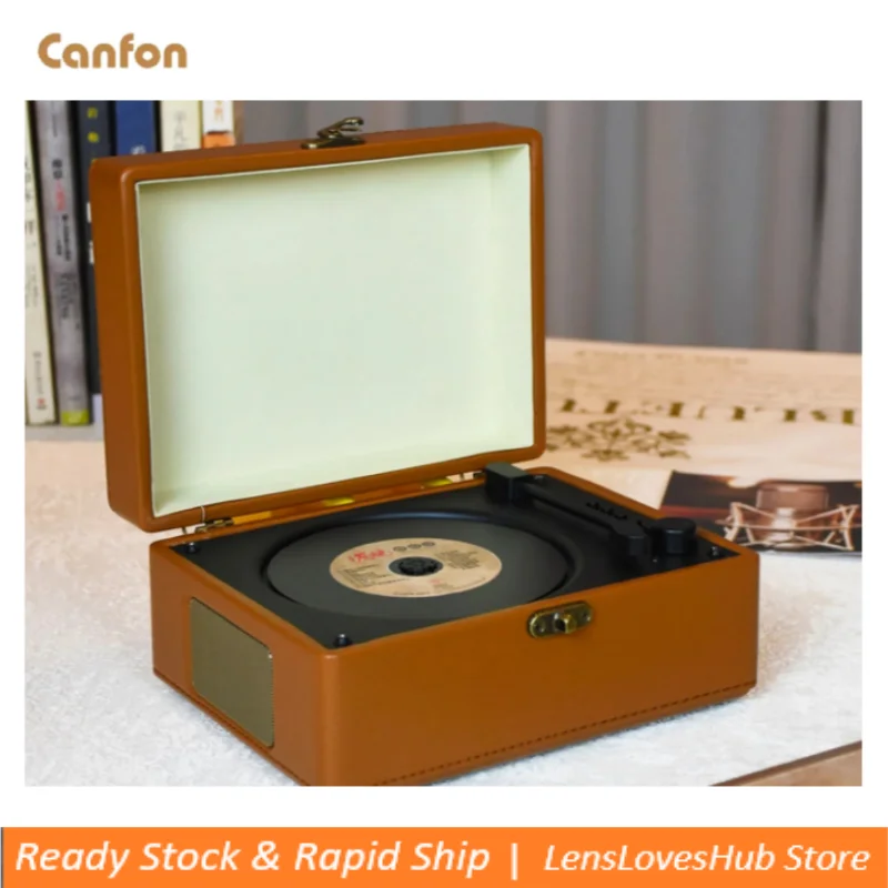 

Canfon Retro Bluetooth CD Player with Built-In Speaker USB Playback Rechargeable Battery Portable Music Player for Music Lovers