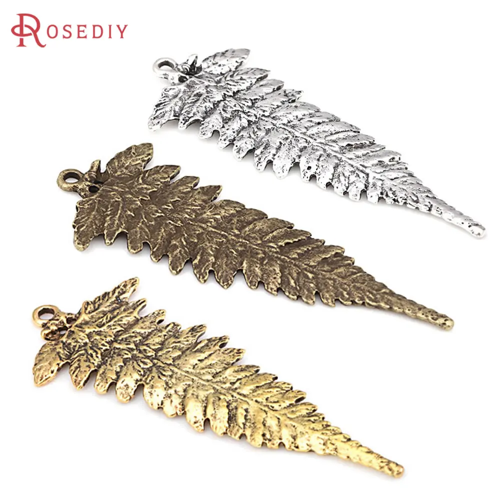 10PCS Antique Gold Color Zinc Alloy Leaves Charms Pendants Diy Jewelry Making Supplies Necklace Earrings Accessories for Women