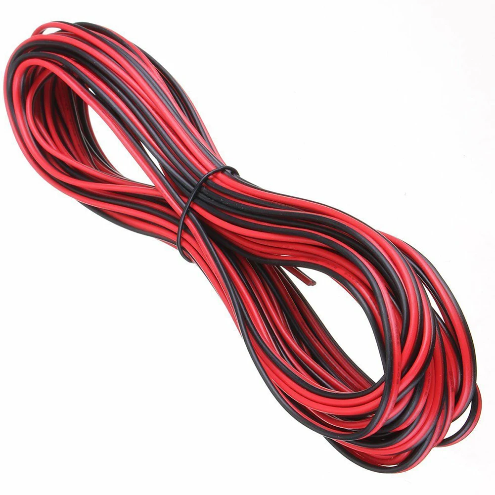 High Quality Extension Cable Lighting Accessories Red Speaker Cord Wire 22AWG 2pin 3528 Black Connect Connector