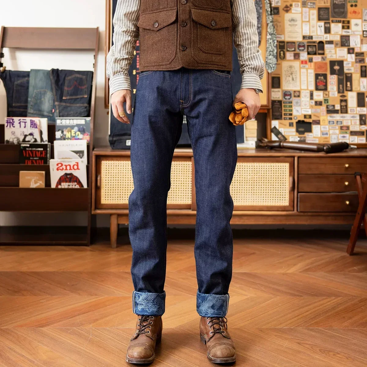 

Red Tornado NOIR Year of the Dragon Limited Edition Jeans 14oz Natural Indigo Selvedge Denim Pants