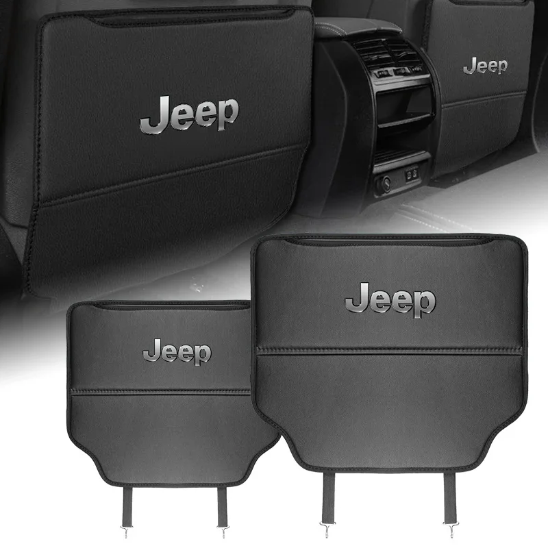 2pcs-car-seat-back-anti-kick-pad-leather-storage-bag-for-jeep-grand-cherokee-wrangler-jk-gladiator-compass-renegade-patriot