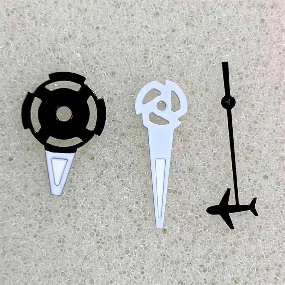 NIEUWE Creatieve Vliegtuig Vorm Horloge Handen Pointers voor NH35 NH36 4R 7S Beweging Horloge Accessoires NH35 Handen met Groene Lichtgevende