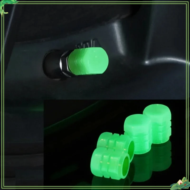 1-20 قطعة مضيئة سيارة الإطارات غطاء صمام الفلورسنت ليلة متوهجة ديكور دراجة نارية عجلة فوهة الغبار قضيب صمام إطار قبعات