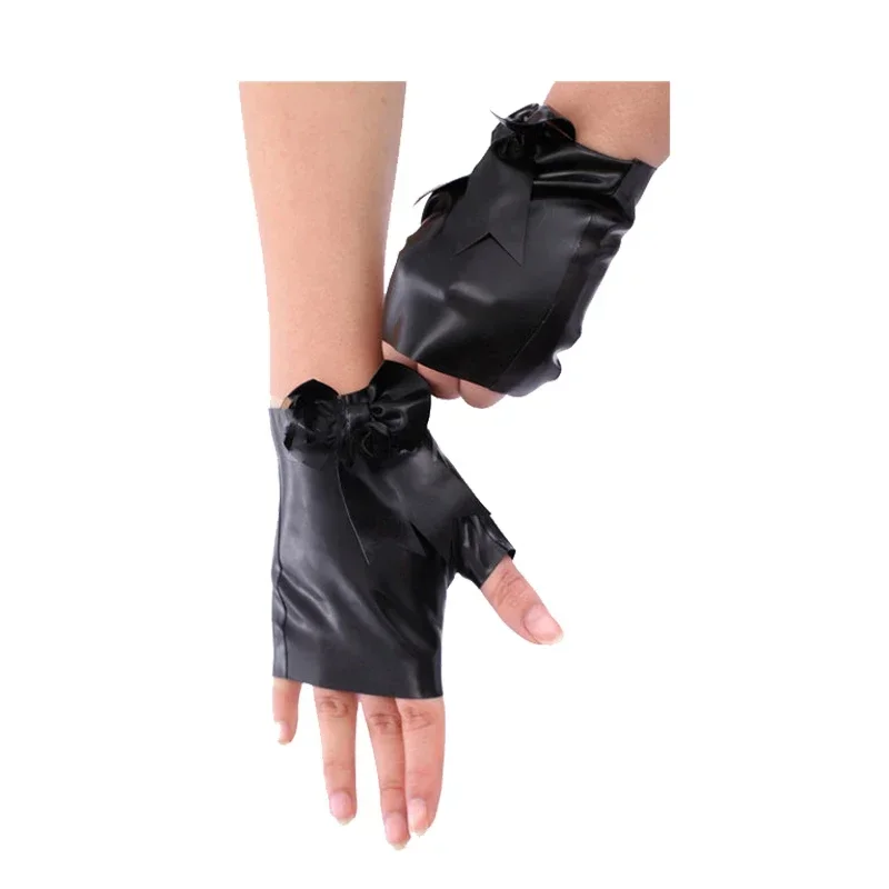 

100% Latex 0.4mm Rubber Gloves Black Fashion Sexy Handsome Size S-XL