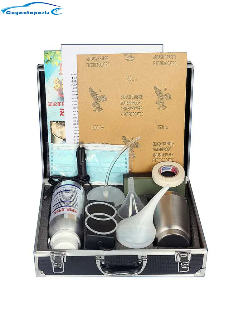 Auto Scheinwerfer Chemische Polieren Kit 800ML Scheinwerfer Flüssigkeit Polymer Reparatur Flüssigkeit Kratzer Entferner Auto Scheinwerfer Restaurierung Kit
