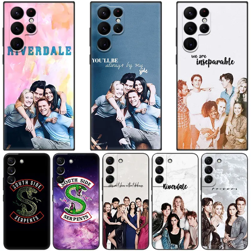 Riverdale Southside Serpents Case For Samsung Galaxy S23 S22 S21 Ultra S20 FE 5G S10E S10 Lite S9 S8 Plus S7 Edge Black Cover