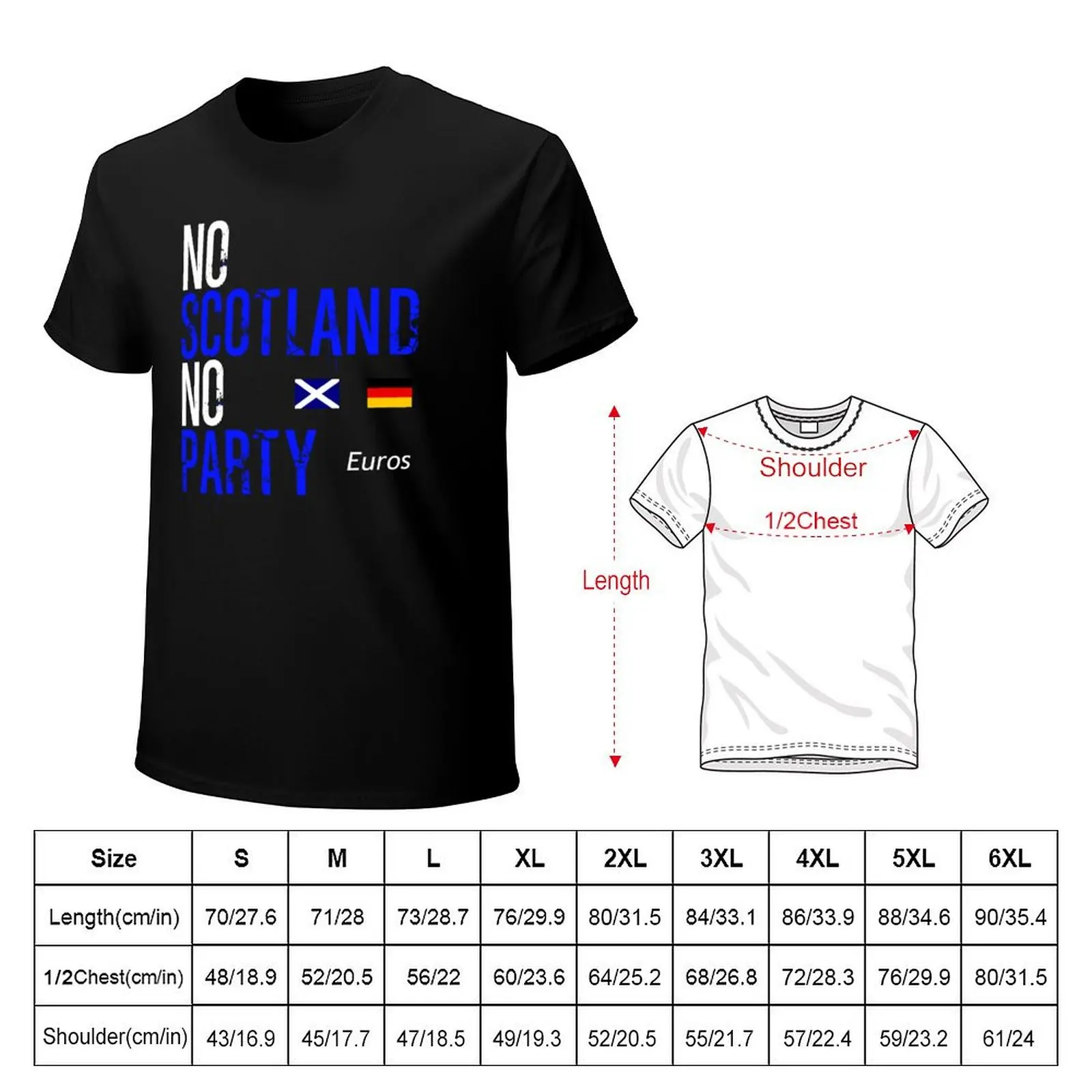 Scotland Top Euros 2024 T-Shirt Basic Solid Tee for Daily Use