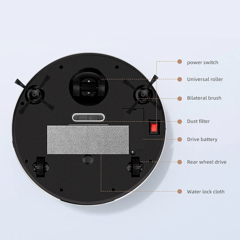 New Wet Mopping USB Rechargeable 5-in-1 Robot Vacuum Cleaner Automatic Cleaning Sweeping Machine Vacuum Cleaners