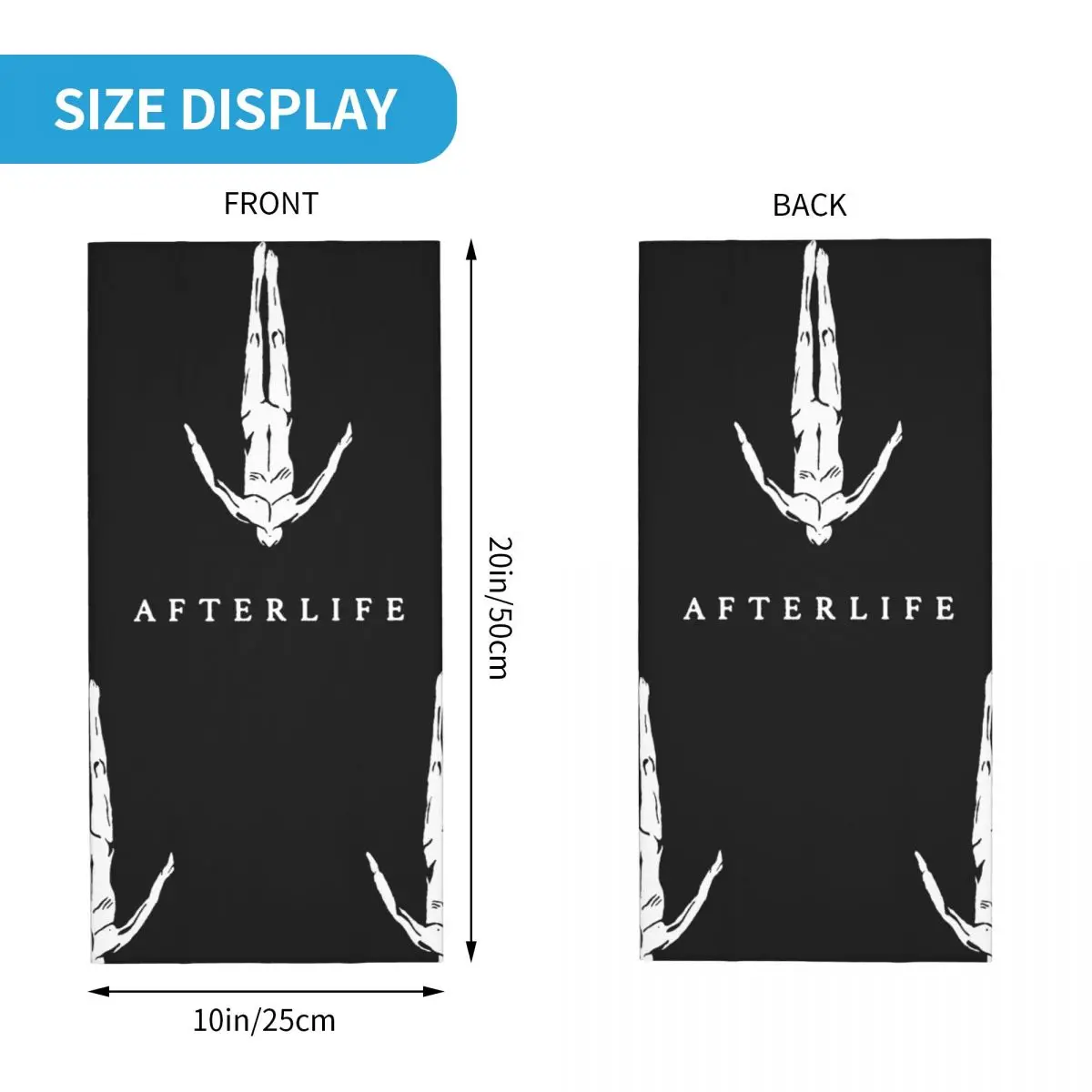 Afterlife คอพิมพ์ลาย unisex หน้ากากปิดหน้าผ้าพันคออบอุ่นคาดศีรษะเดินป่ากันลม