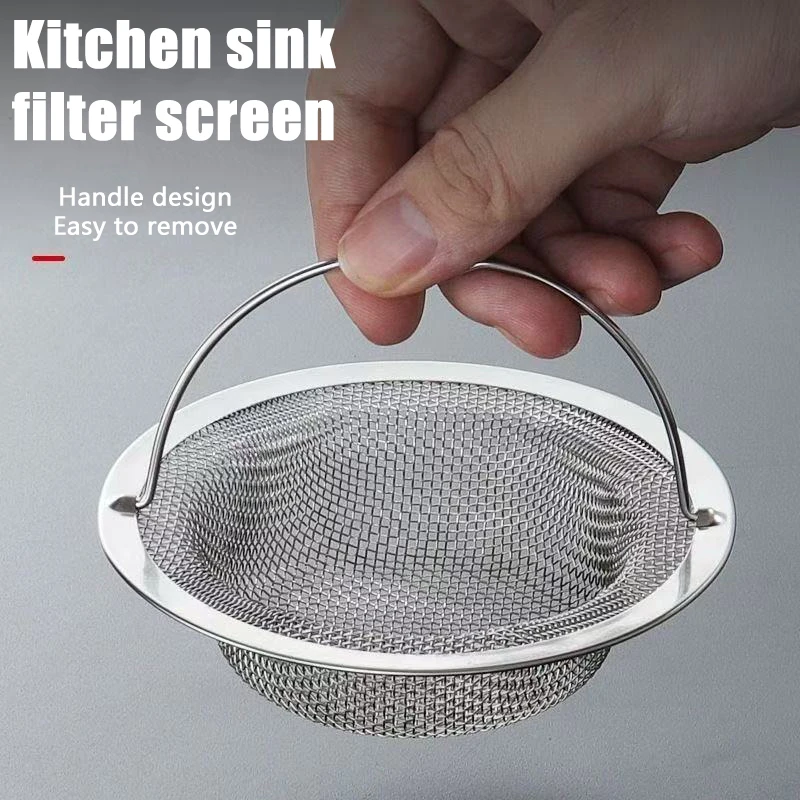 

Stainless Steel Kitchen Sink Filter Anti-Clogging Hair and Food Residue Catcher kitchen Drain Protector with Durable Mesh Design