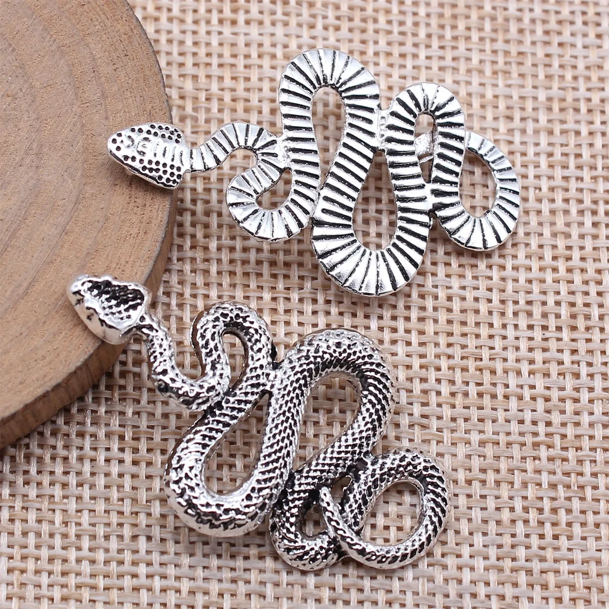 IFOCUS 10 Stück/Lot Big Snake Charms für DIY Schmuckherstellung Zinklegierung 43 x 25 mm/1,69 x 0,98 Zoll