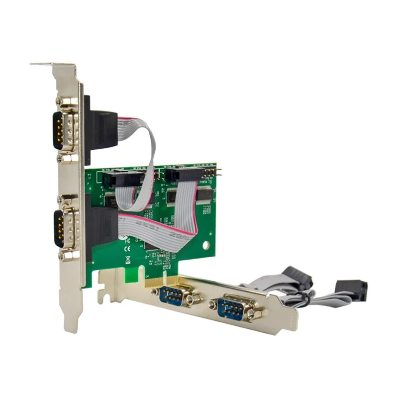 

Популярная плата расширения ST318 Pcie X1 AX99100 4S DB-9 Pin RS232 COM1 Порт Многофункциональная удобная карта расширения Прочный Легкий I