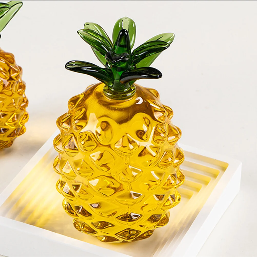 

Crystal Pineapple Craft Exquisite Appearance Break Dull Feeling Style Scene Matching Decor Crystal Pineapple Figurine