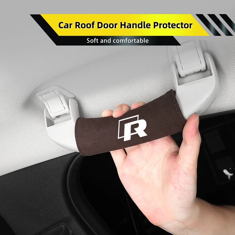 

Suede Car Roof Door Pull Handle Protective Cover Soft and Comfortable For VW Jetta Beetle Golf Passat Polo Tiguan Sharan Touran