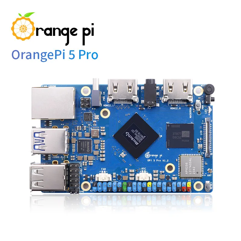 OrangePi 5Pro development board equipped with LPDDR5 and Rk3588S octa-core processor, supporting 8K