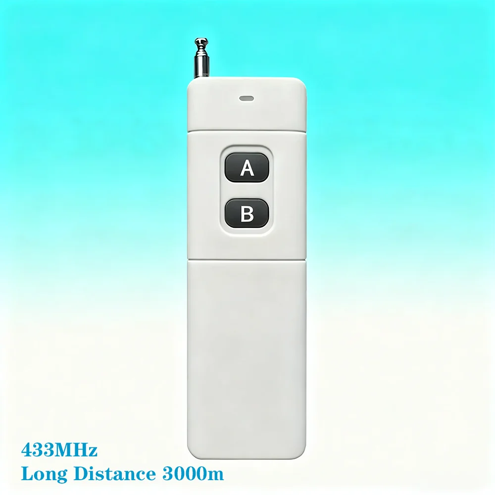 433MHz Long Distance 3000m 1527 Learning Type Transmitter 1/2/3/4 Button for RF Switch Receiver Controller Water Pump Light On O