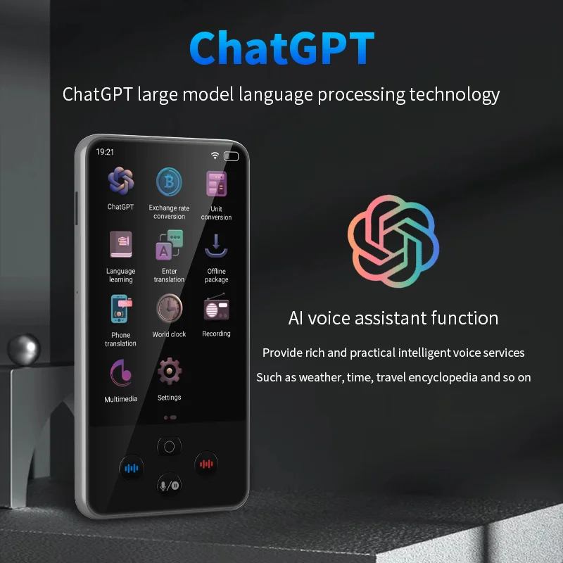 S85 Pro Portable Language Translator Device with 138 Languages Voice Translating 19 Offline Translation ChatGPT Function