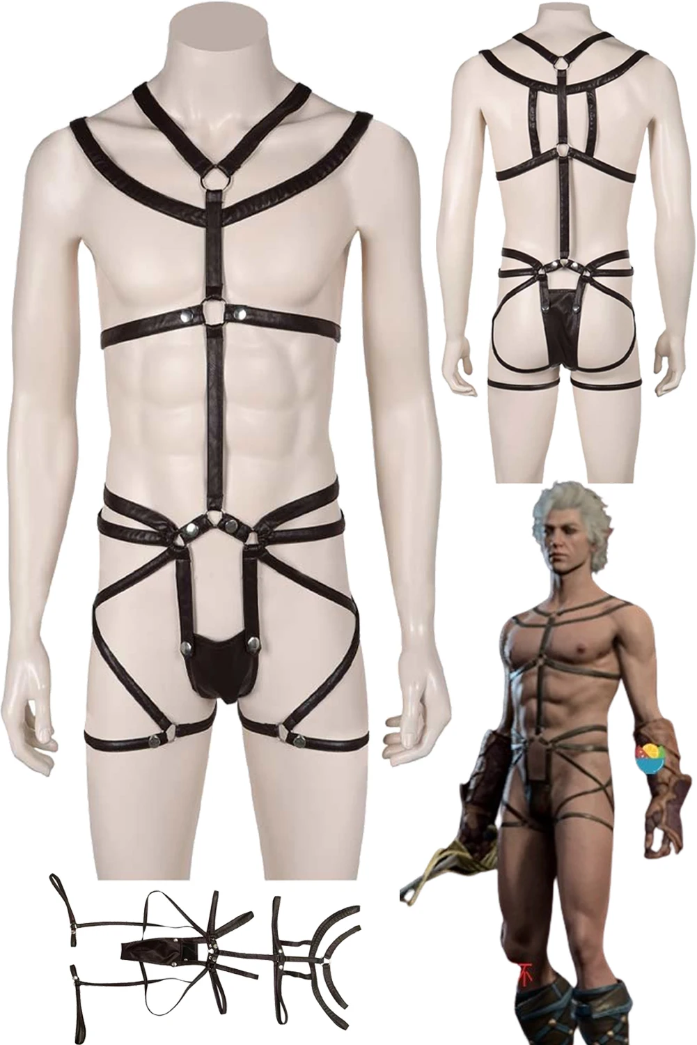 Astarion Game Balder Gate Cosplay Costume Underwear Set Halloween Carnival Suit For Disguise Male Men Adult