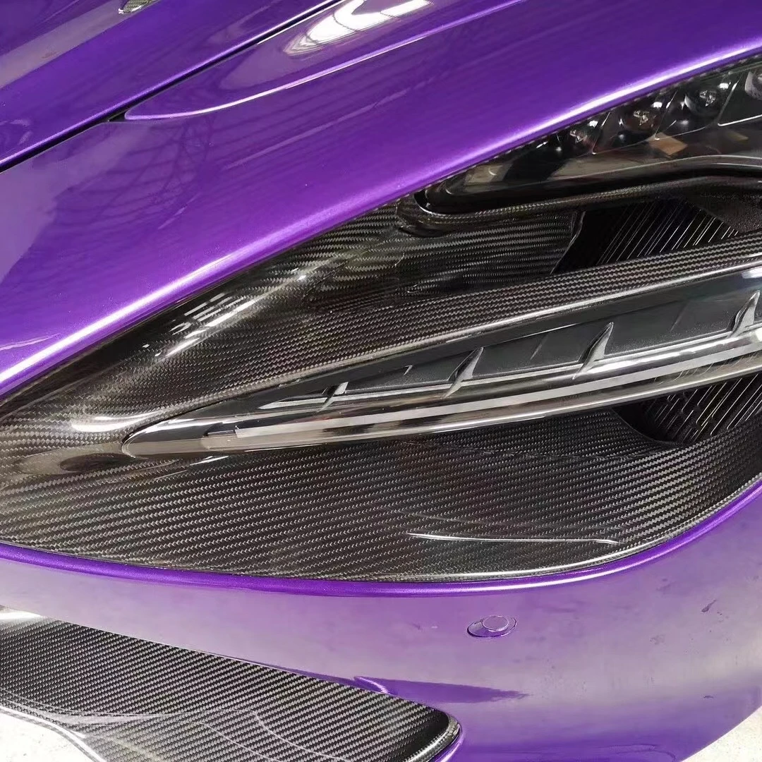 High Quality Fast Delivery Whole Sale Price Dry Carbon Fiber M Style Light Lamp Cover Headlight Cover Body Kits for  720S