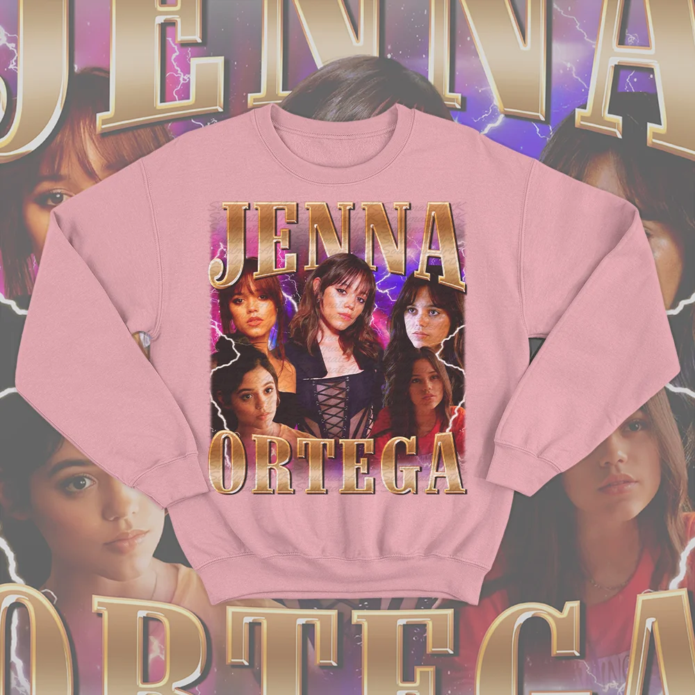 Jenna Ortega Homage T-Shirt Top TV Show Gift Adult Unisex Sweatshirt Hoodie