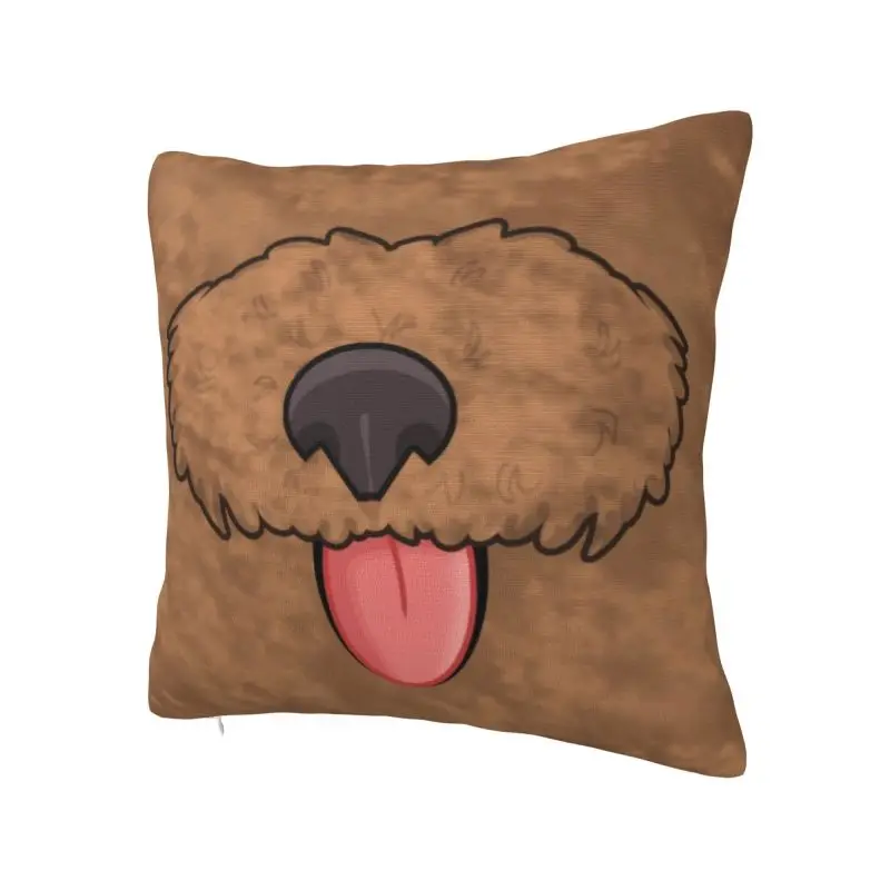 Cute Poodle Puppy Cushion Cover 40x40cm Dog Animal Velvet Luxury Throw Pillow Living Room Decoration