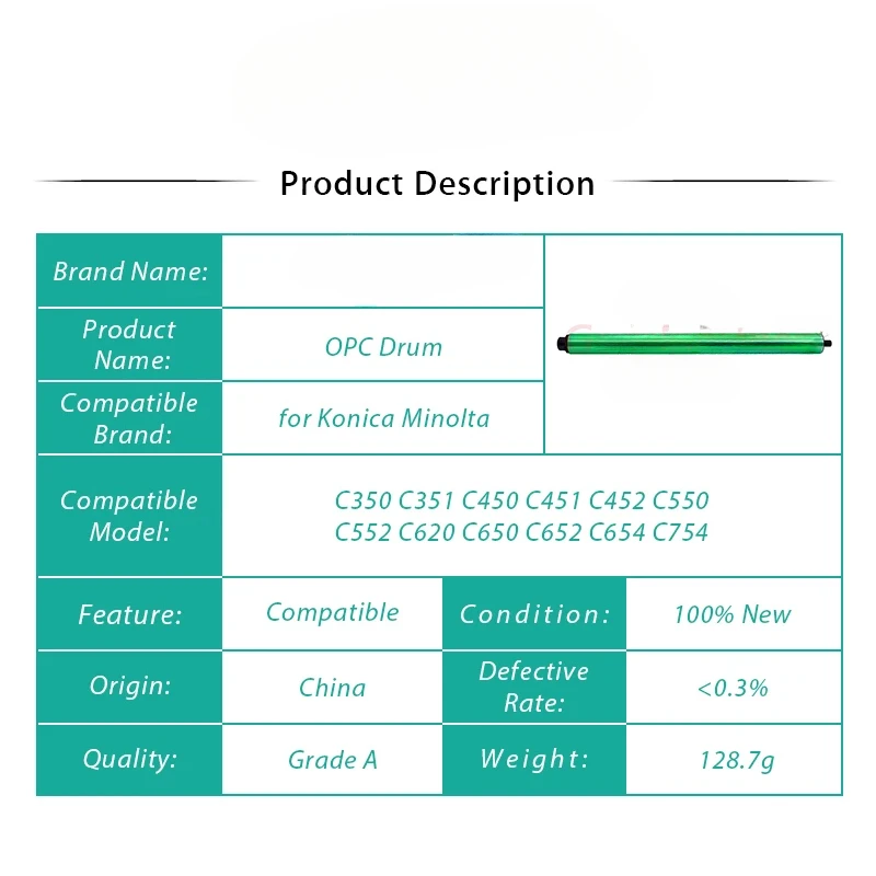 3X IU610M IU610Y IU610 OPC Drum for Konica Minolta bizhub C350 C351 C450 C451 C452 C550 C552 C620 C650 C652 C654 C754 Imaging