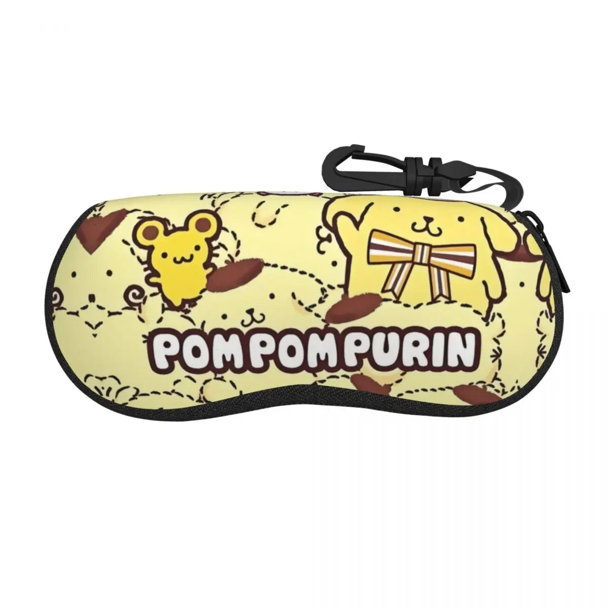 

Custom Pompompurin Sanrio Cartoon Eyeglass Glasses Case Men Women Soft Sunglasses Protective Pouch