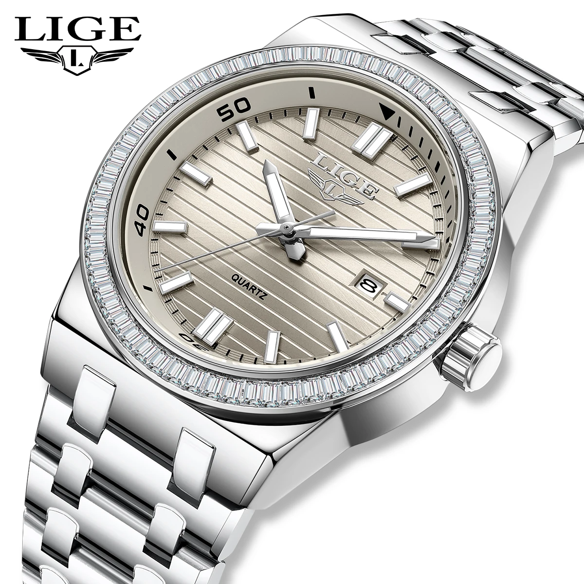 

LIGE 2026 Men's watches original classic fashion quartz waterproof luminous luxury simple calendar watches for men reloj hommes