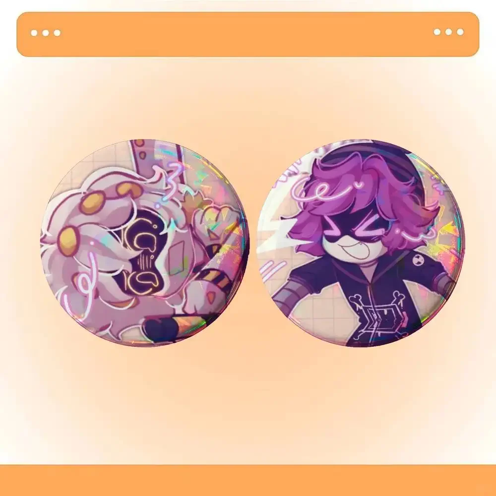 Anime M-Murder D-Drones N Lizzy Uzi    Badges Button Round Creative Pin Brooch Badge Bag Decor Accessories Fans Collect