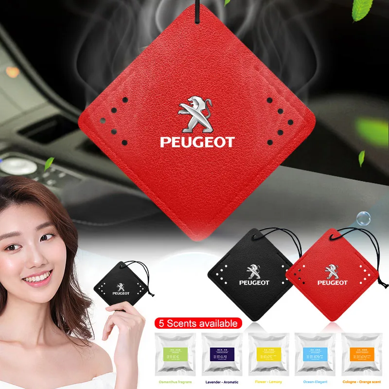 1Pcs Car Interior Pendant Aromatherapy Room Deodorant Sachet Car Caps for Peugeot 206 207 307 3008 2008 308 407 408 508 301 208