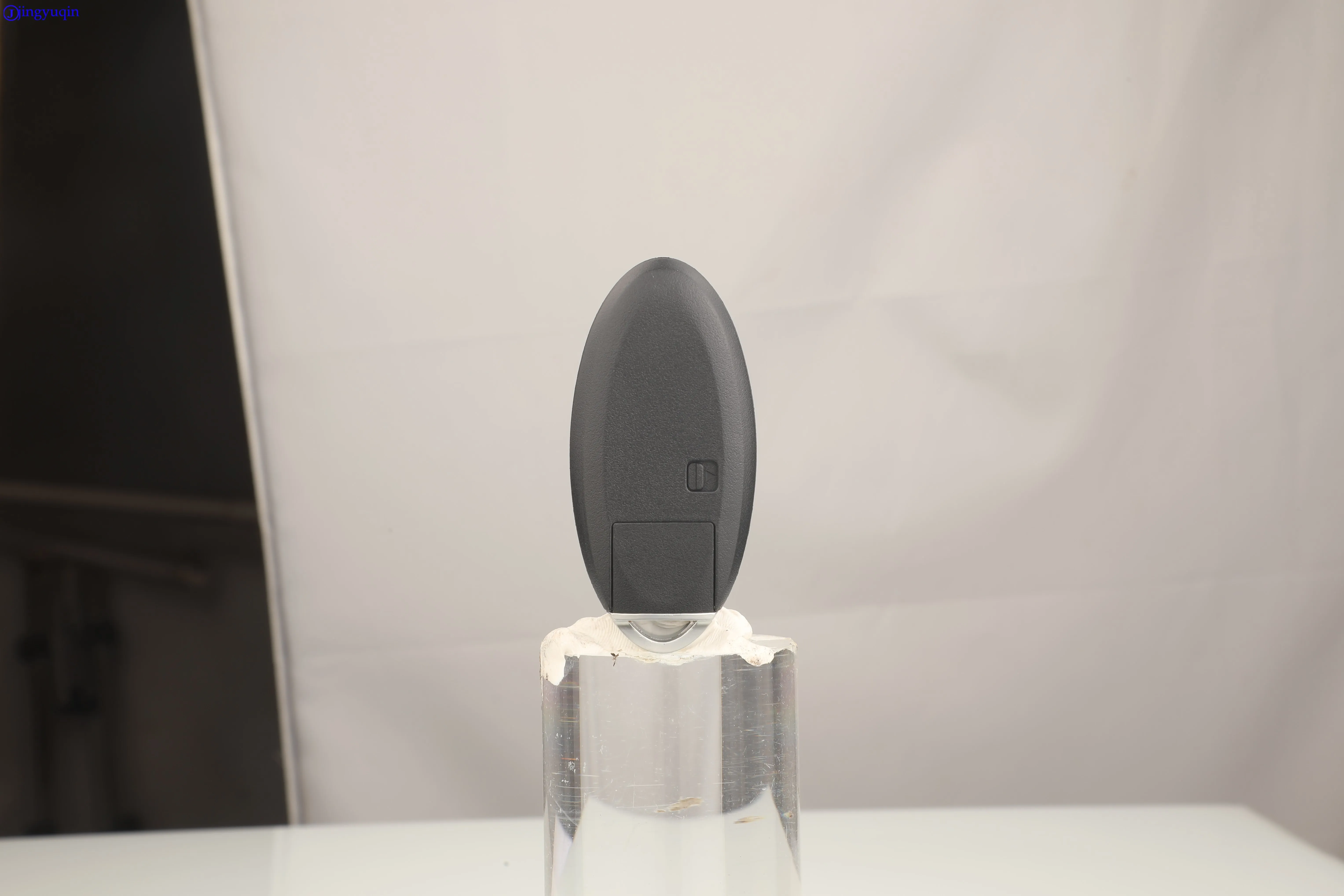 징위친 3버튼 리모컨 스마트 자동차 키 쉘 케이스 커버 (닛산용, 왼쪽 배터리 홀더, 평평한 쉘, 표준 없음, 로고 없음)