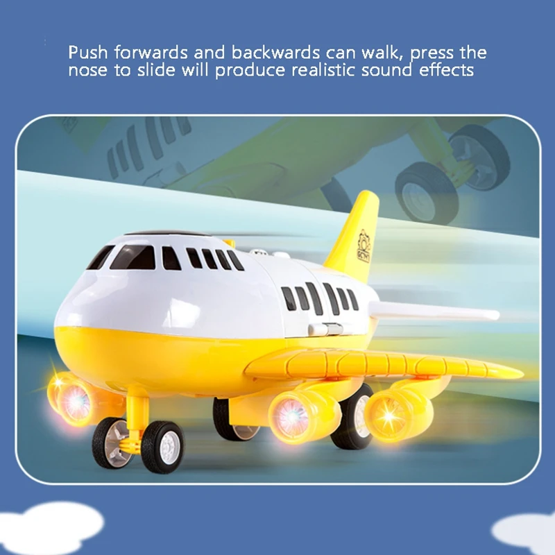 Multifunctional Loading Aircraft DIY Assembled Storage Airplane Toy Child Inertial Airplane Model Transport Aircrafts 2