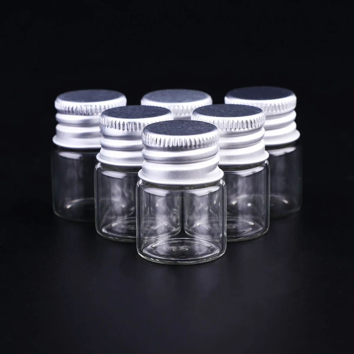 

25Pcs Clear Glass Bottles Aluminum Lid Mini Storage Bottles for DIY Wish Jars Necklace Pendants Decoration Gift