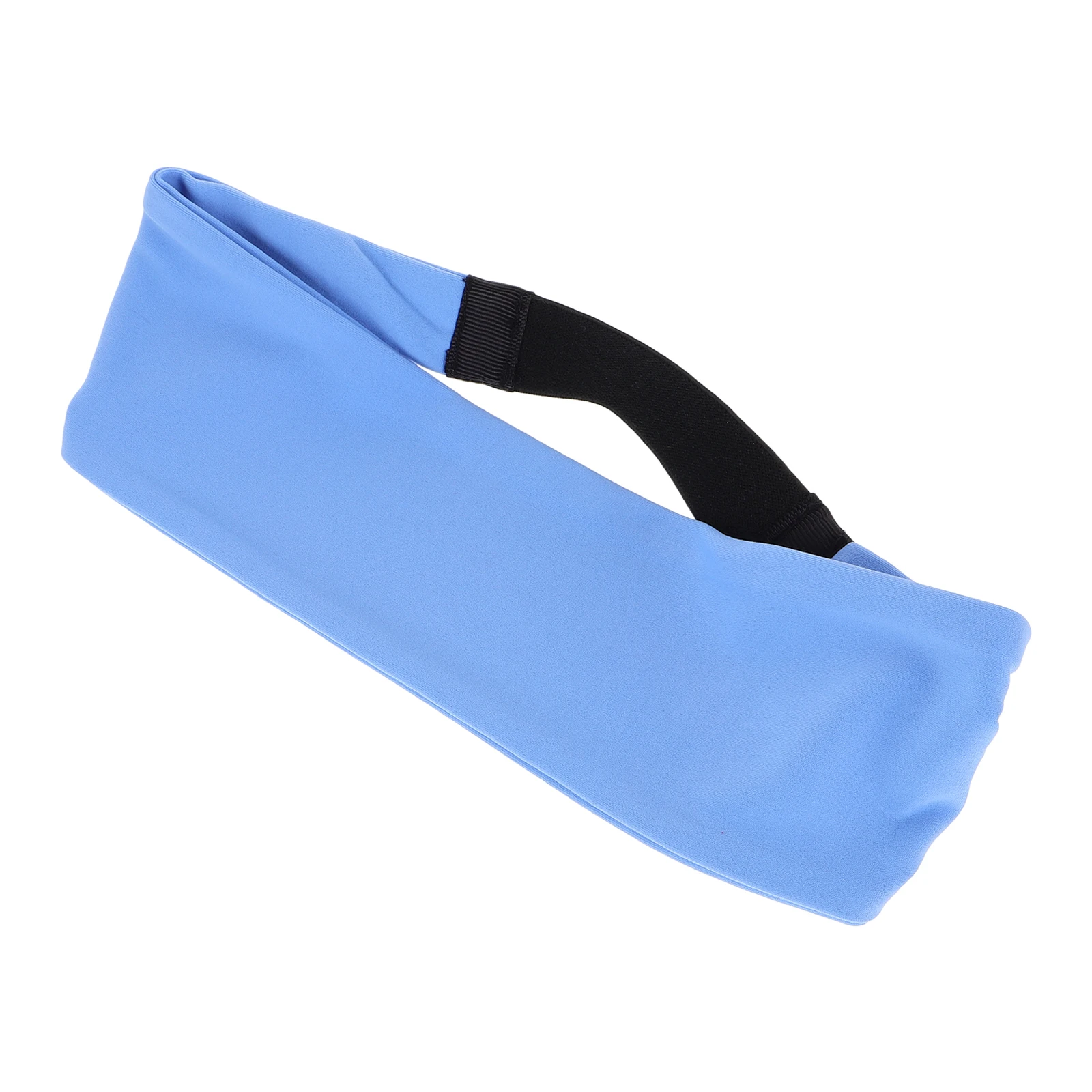 

Elastic Sports Headband Sweatband for Running Yoga Soft Wide Headbands Women Men Hair Tie Absorbent Bandana Sky Blue Brown