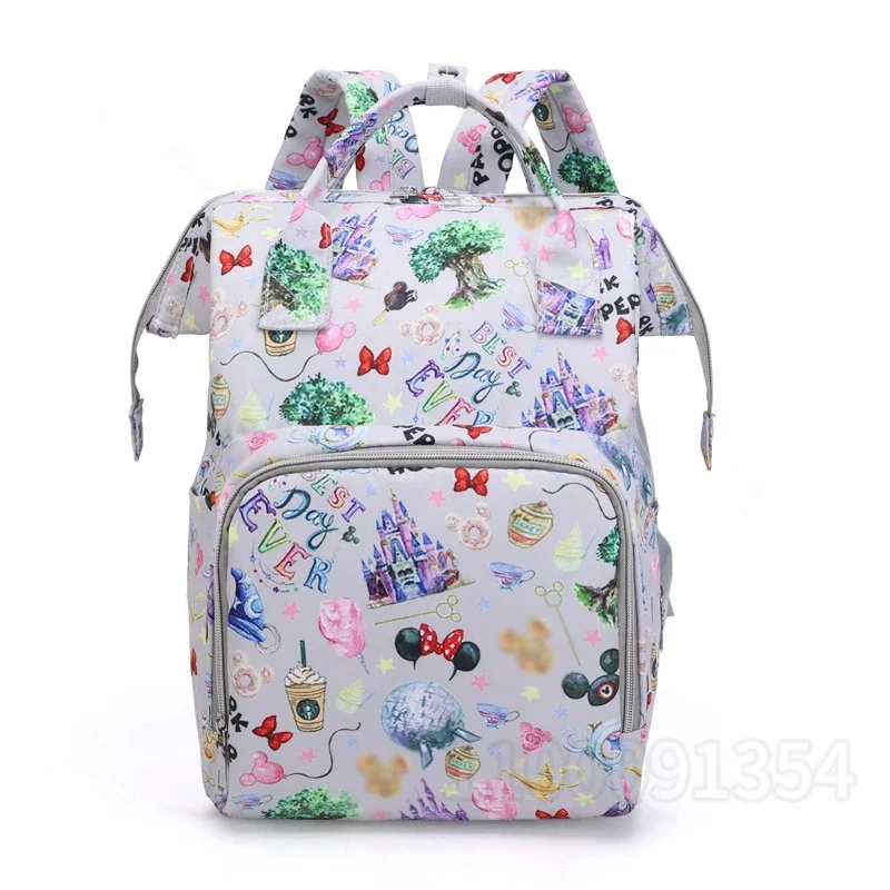 Disney-Mochila de fraldas para gestantes, bolsa de bebê multifuncional, grande capacidade, tendência da moda, viagem, nova